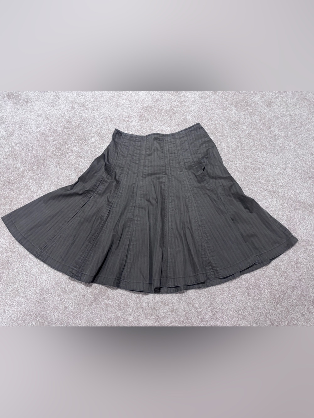 CAbi Brown A-Line Pleated Skirt